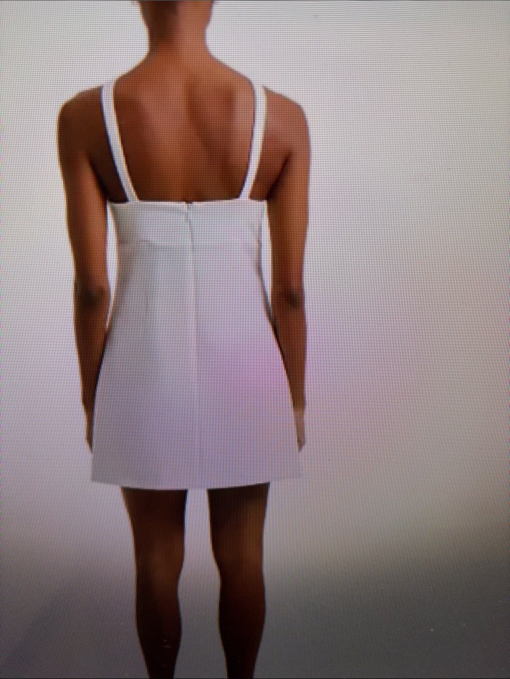 French Connection Whisper Ruth White Halter Keyhole Mini Dress - Picture 2 of 6